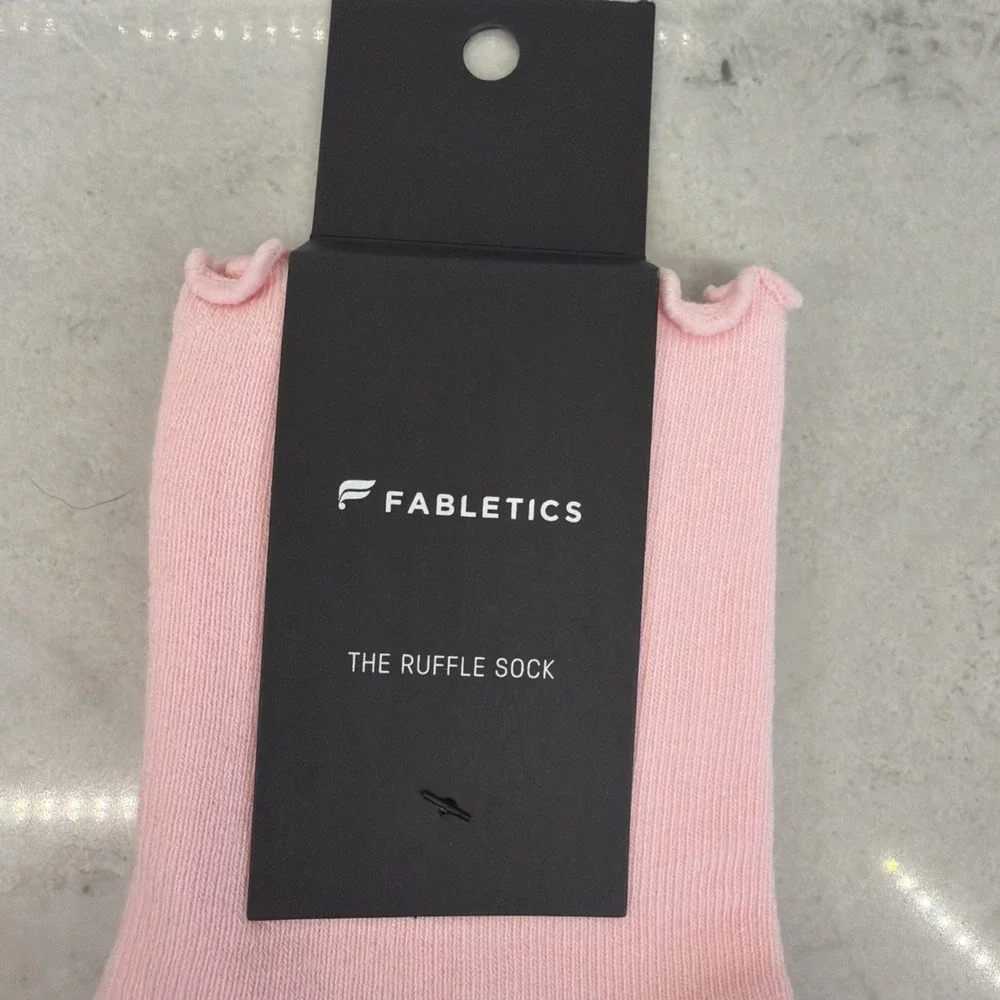 Fabletics Women's The Ruffle Sock Soft Pink S/M